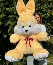 Плюшевий зайчик 140 см Персик