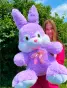 Плюшевий зайчик 100 см 1 м Фіолетовий
