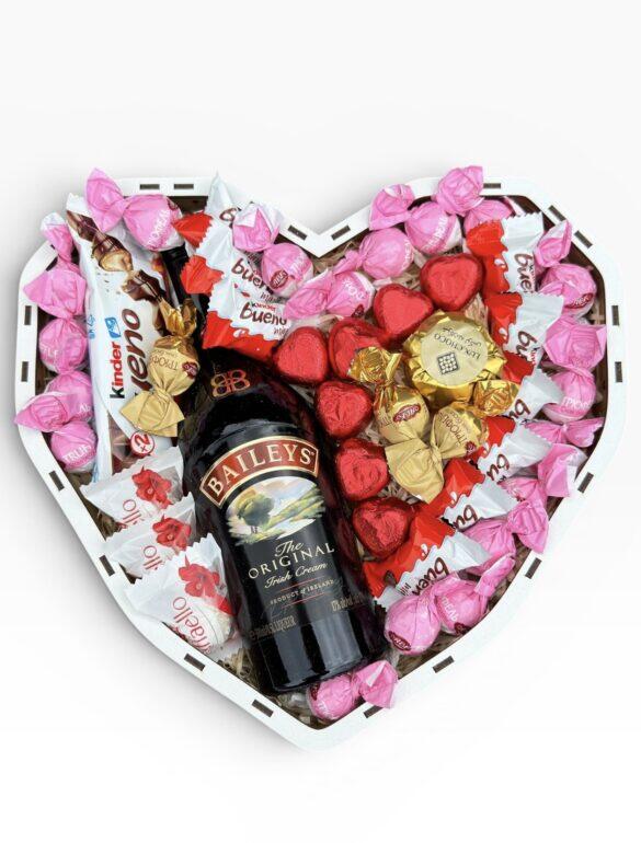 Подарунковий набір бокс для неї «Baileys Sweet Heart» №136