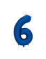 Шарик фольгированный цифра  ''6'' синий