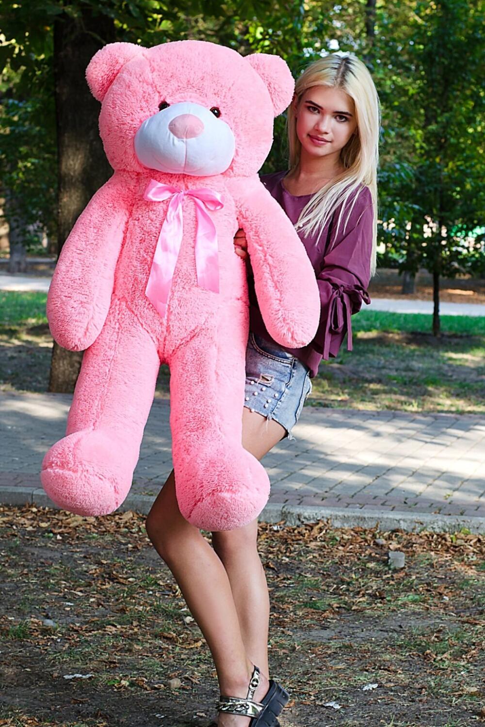 Ведмедик Монті 120 см Рожевий