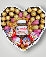Подарунковий набір бокс для неї "Nutella Kinder Heart" №206