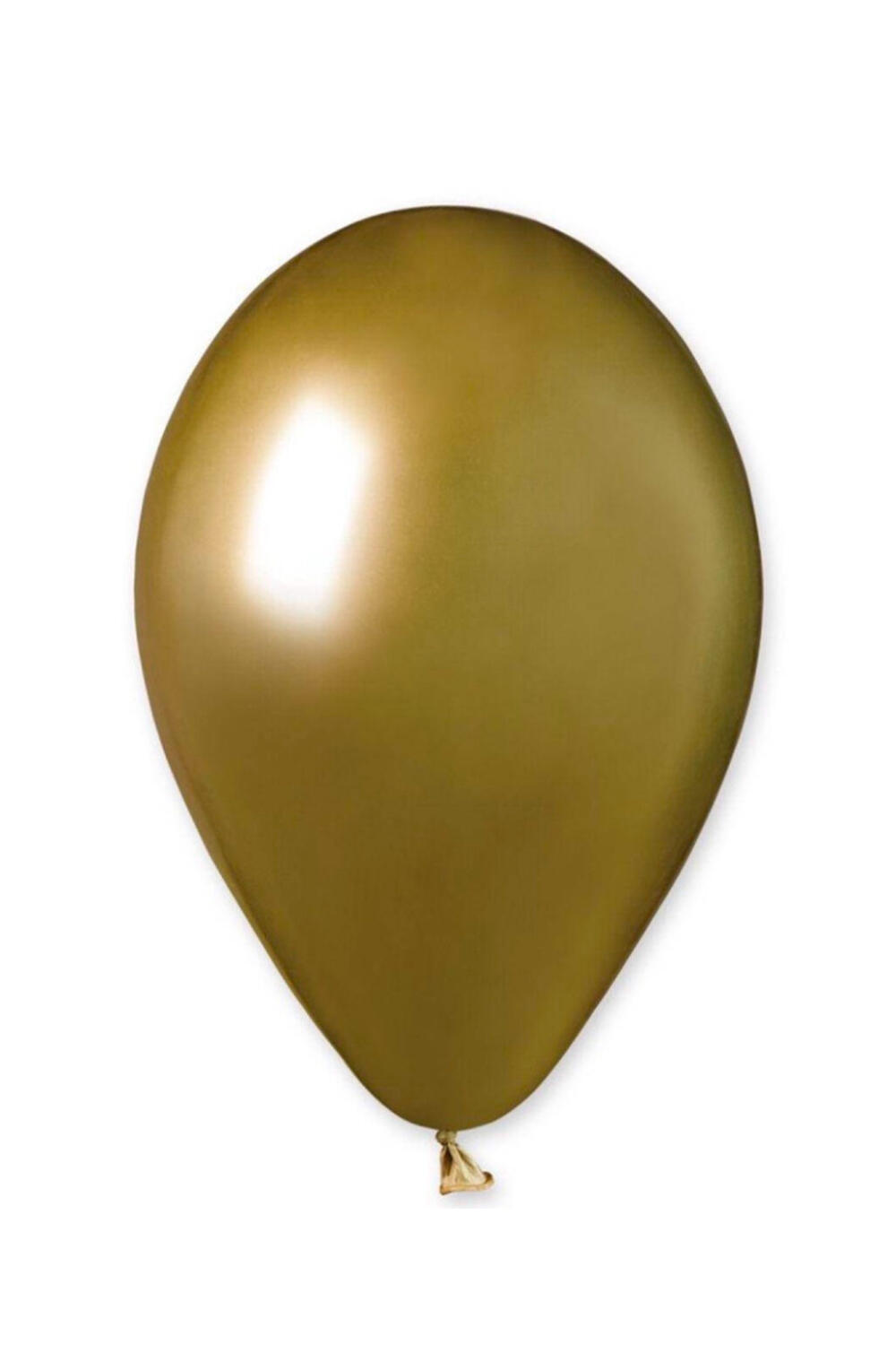 Шарик латексный 13" Хром золотой ShinyGold