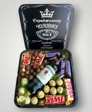 Подарочный набор бокс для него "Golden Whiskey Harmony" №327