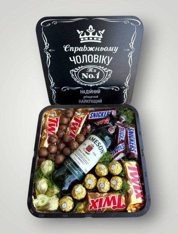 Подарочный набор бокс для него "Golden Whiskey Harmony" №327