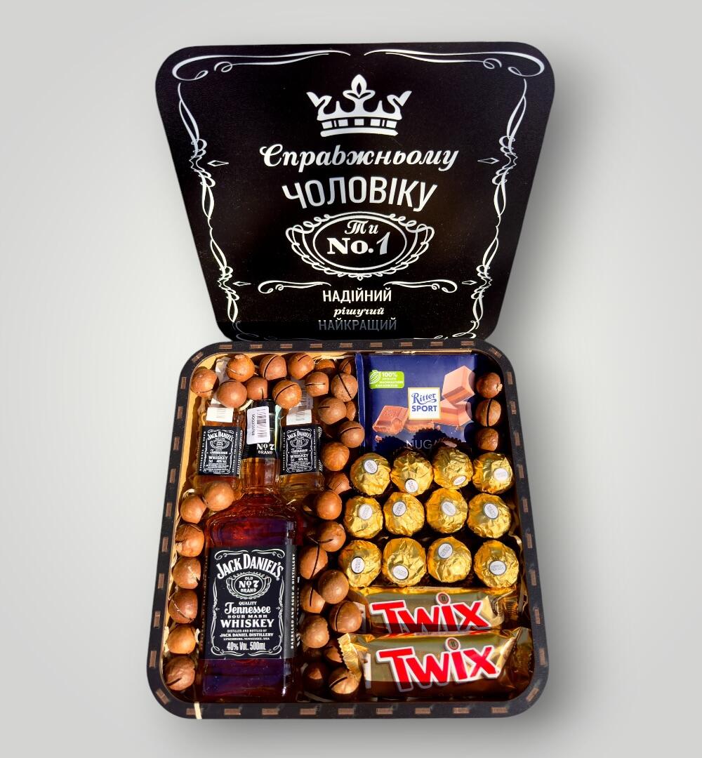 Подарунковий набір бокс для нього "Whiskey Gold Prestige" №213