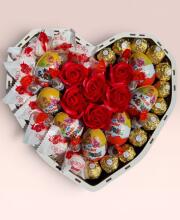 Подарунковий набір бокс для неї «Heart of Sweet Roses» №148