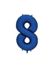 Шарик фольгированный цифра  ''8'' синий