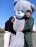 Ведмедик Ветлі 250 см Сірий