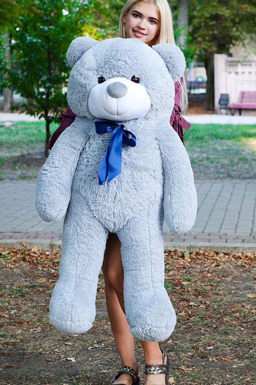Мишка Монти 120 см Серый