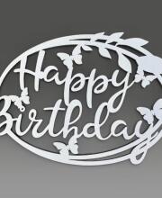 Топпер "Happy Birthday" круглый