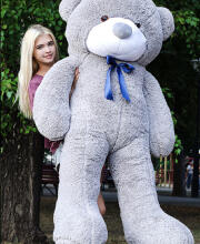 Мишка Монти 180 см Серый