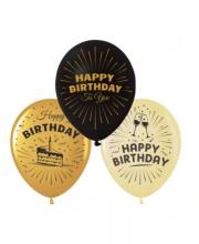 Шарик латексный Happy Birthday "Гэтсби"