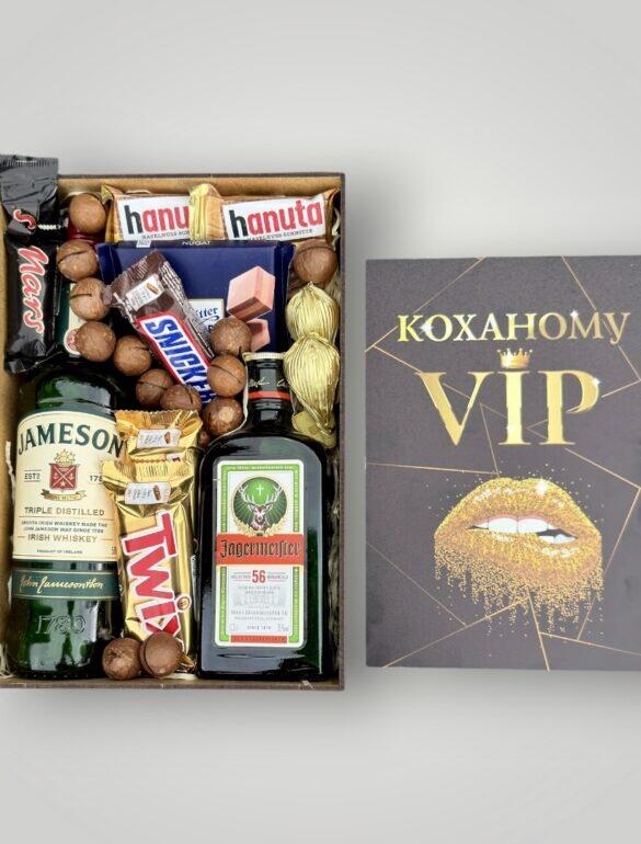 Подарочный набор бокс для него "Jameson & Jager Box" №174