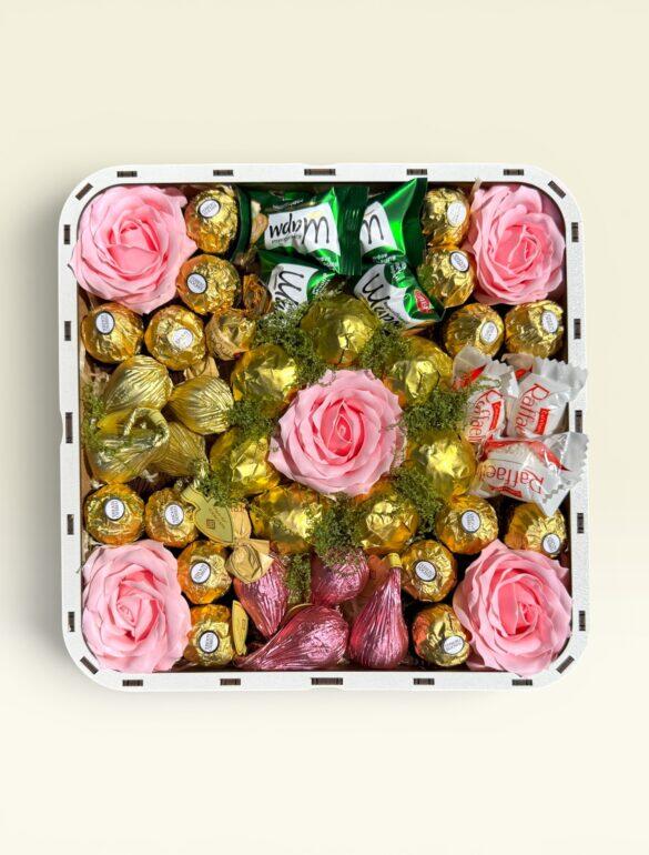 Подарочный набор бокс для нее "Ferrero Rose Dream" №369