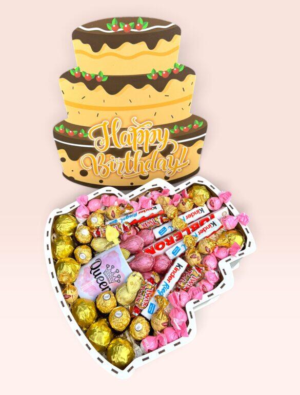 Подарочный набор бокс для нее "Queen's Sweet Cake" №385