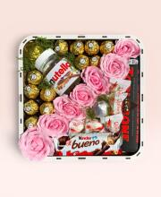 Подарочный набор бокс для нее "Rosy Ferrero Delight" №374