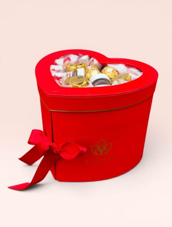 Подарунковий набір бокс для неї «Red Heart Sweet Luxury» №161