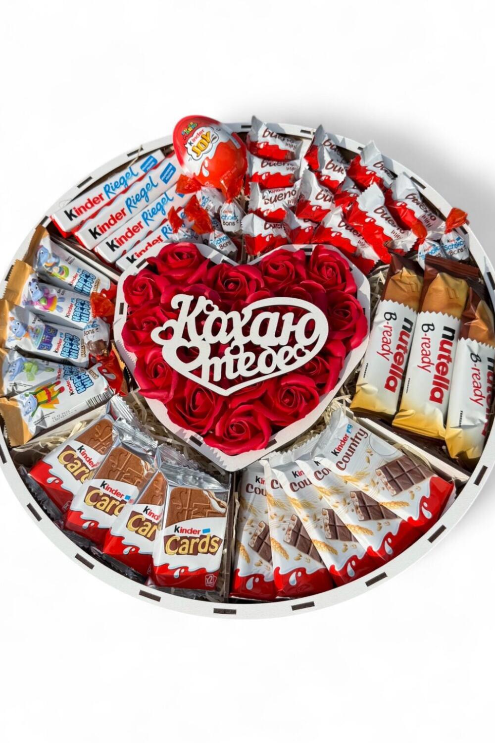 Сладкий подарок бокс «Love in Chocolate» с красными розами №58
