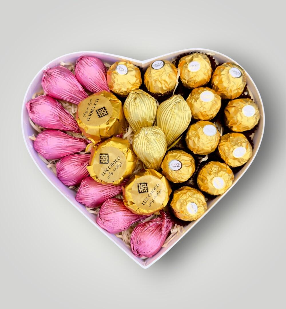 Подарунковий набір бокс для неї "Pink Ferrero Dream" №205