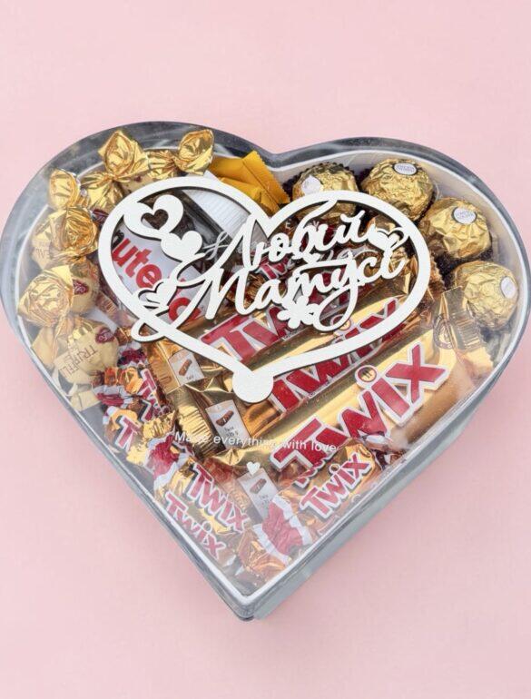 Сладкий подарочный набор бокс для мамы "Мамы Sweet Heart" №111