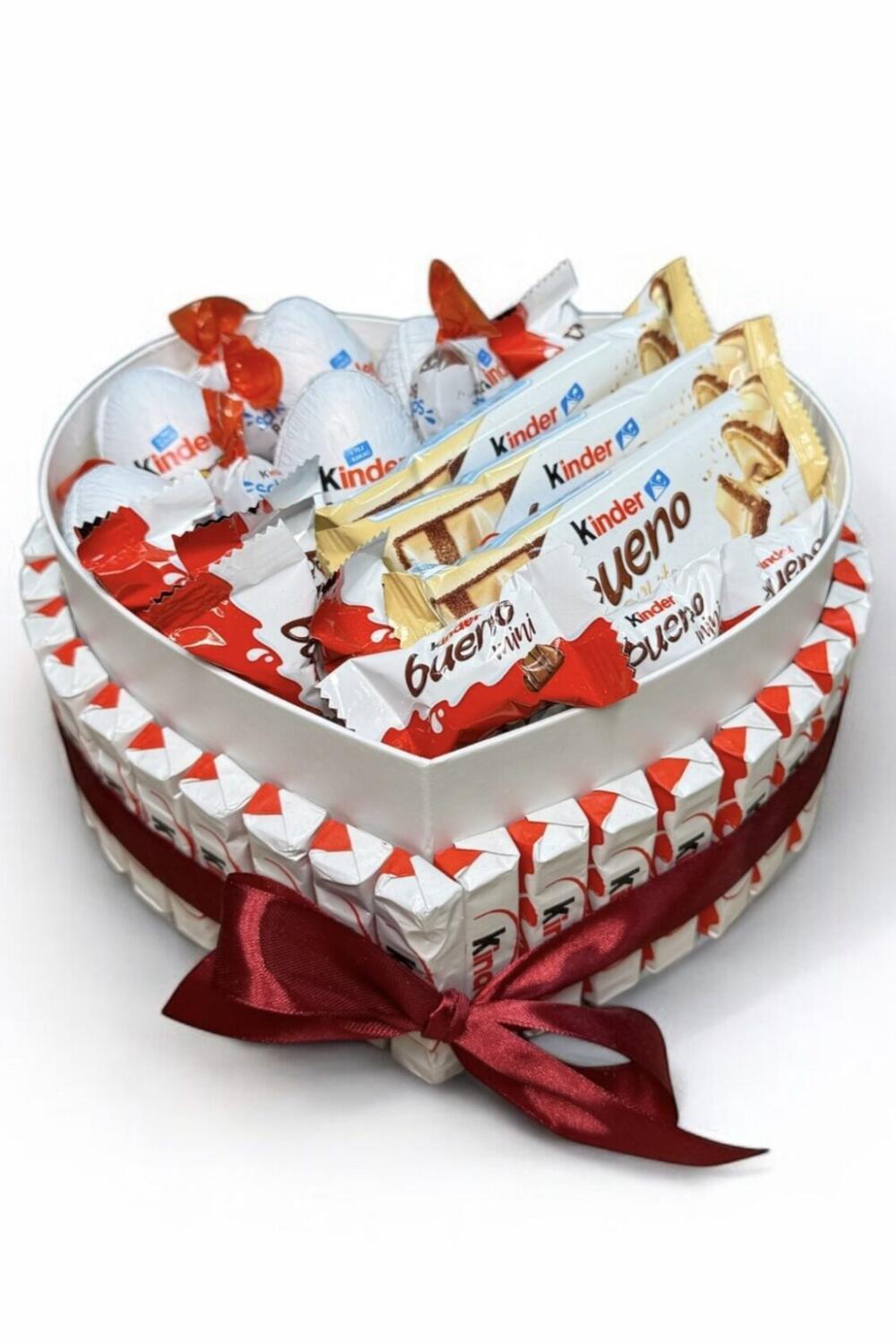 Солодкий подарунковий набір бокс сердечко з Kinder №16