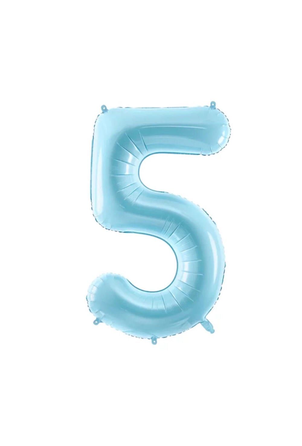 Шарик фольгированный цифра  ''5'' голубой