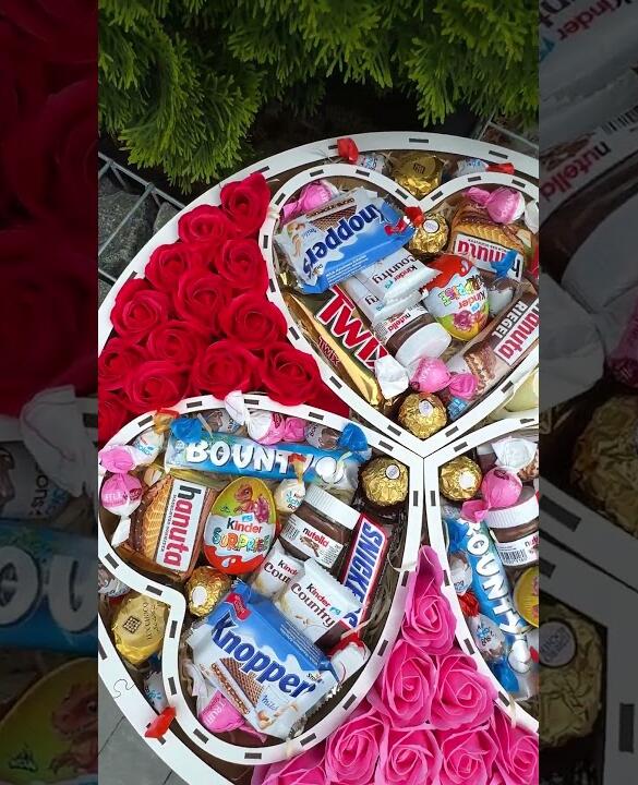 Подарунковий набір бокс для неї «Three Roses Sweet Story» №164