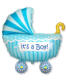 Фольгированный шар Коляска для мальчика 89х74 см (Flexmetal)
