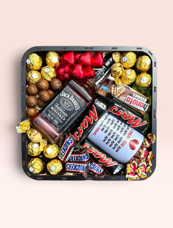 Подарочный набор бокс для него "Jack's Chocolate Reserve" №380