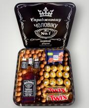 Подарунковий набір бокс для нього "Whiskey Gold Prestige" №213