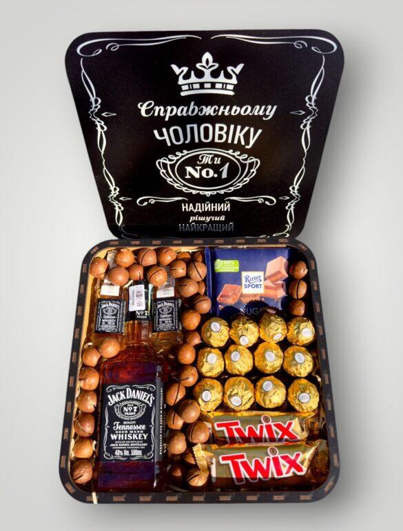 Подарунковий набір бокс для нього "Whiskey Gold Prestige" №213