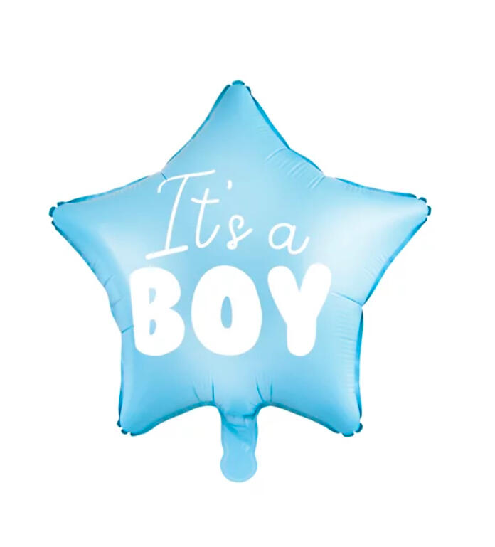 Фольгированный шарик звезда «It's a Boy» 48 см PartyDeco