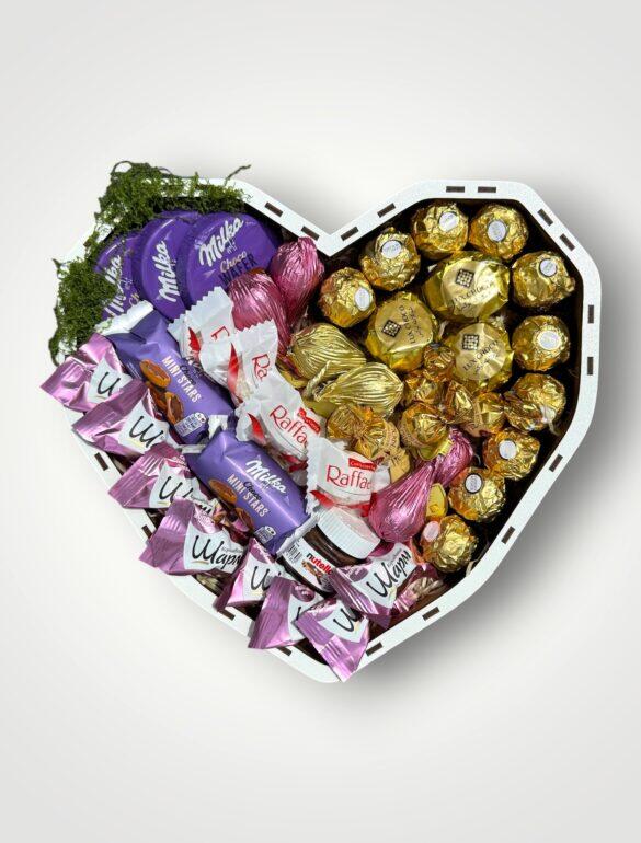 Подарунковий набір бокс для неї "Golden Heart Elegance" №301