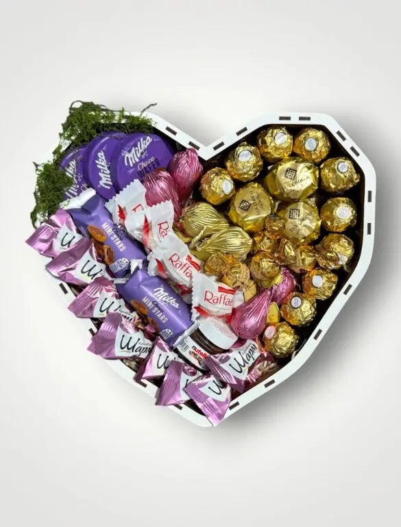 Подарунковий набір бокс для неї "Golden Heart Elegance" №301