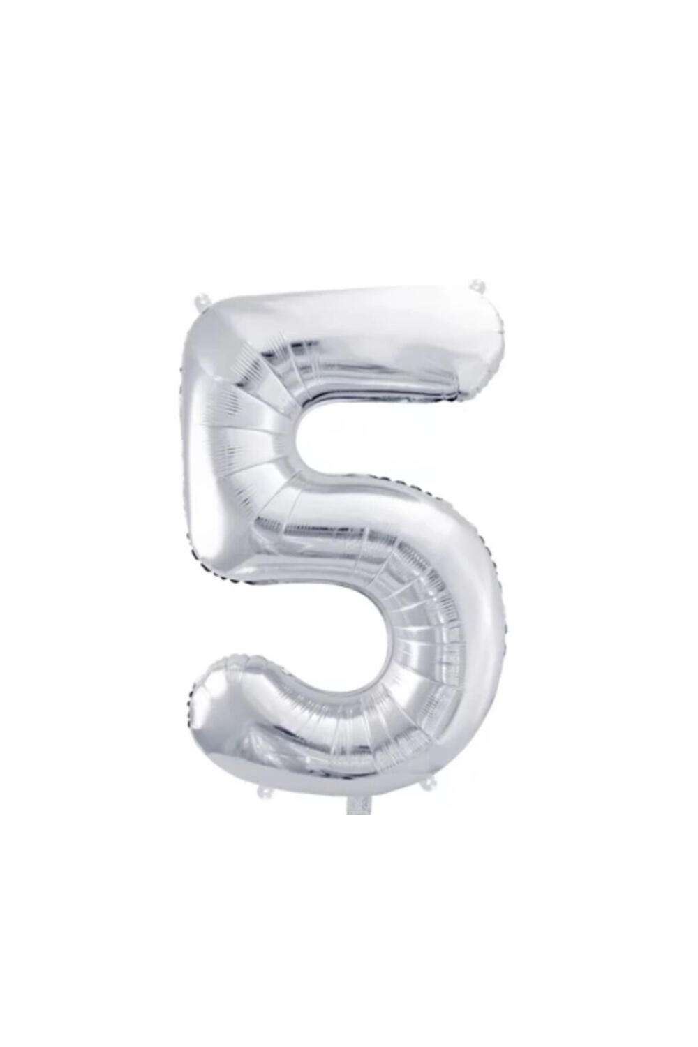 Шарик фольгированный цифра  ''5'' серебро