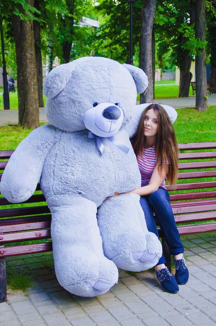 Ведмедик Ветлі 200 см Сірий