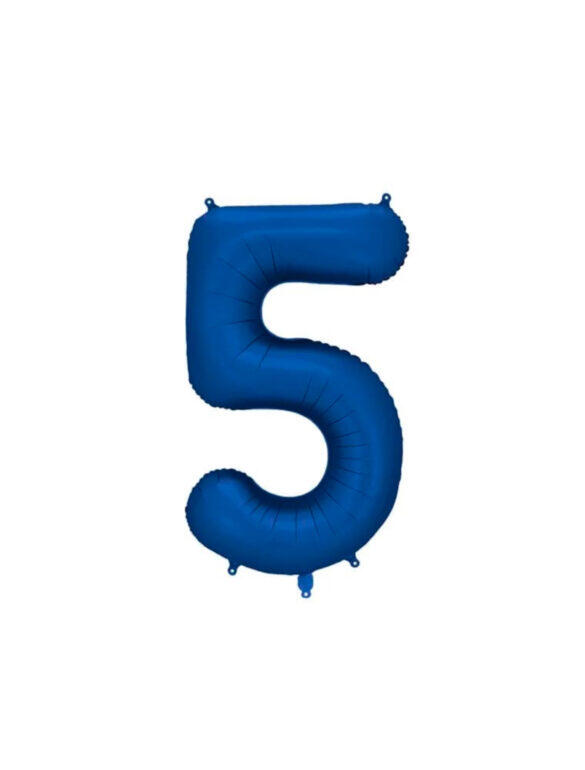 Шарик фольгированный цифра  ''5'' синий