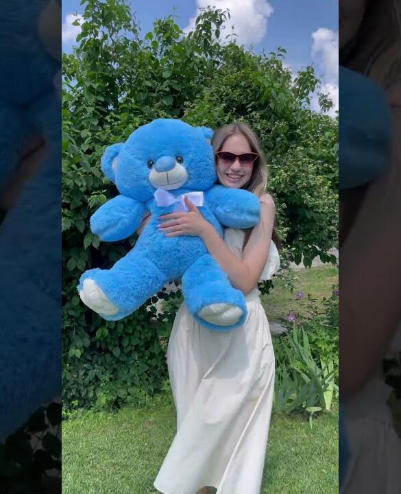 Плюшевый мишка Томик 100 см, 1 м Голубой
