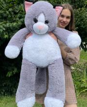 Плюшевый котик 110 см 1.1 м Серый