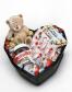 Солодкий крафтовий подарунковий набір бокс серце з ведмедиком, Kinder та Nutella №21