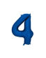 Шарик фольгированный цифра  ''4'' синий
