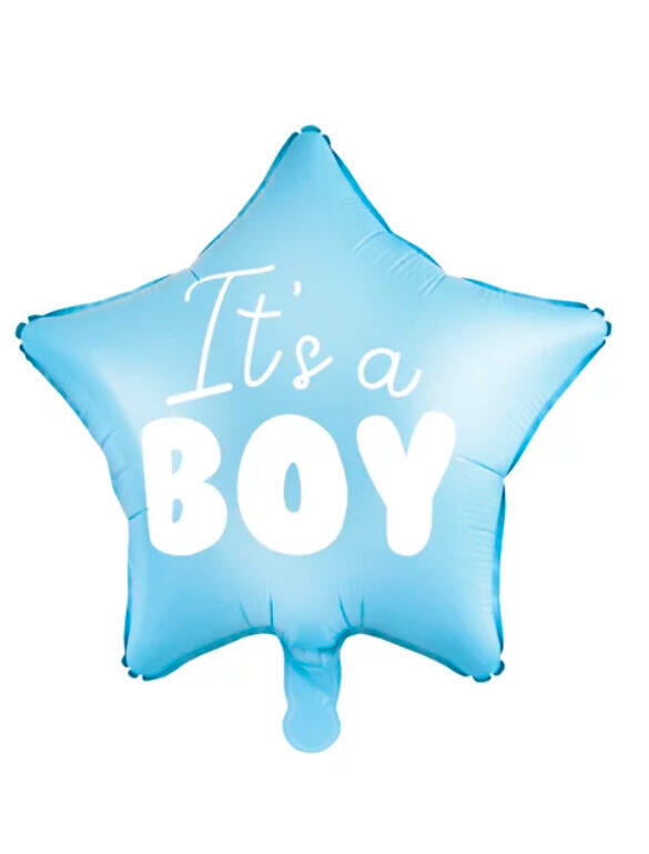 Фольгированный шарик звезда «It's a Boy» 48 см PartyDeco