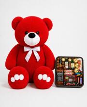 Мишка Ветли 140 см Красный + Подарочный набор Winter King's Premium Gift Box