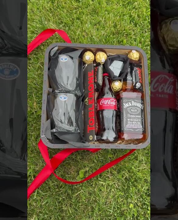 Подарунковий бокс для нього з Jack Daniels, склянками і каменями для віскі №54