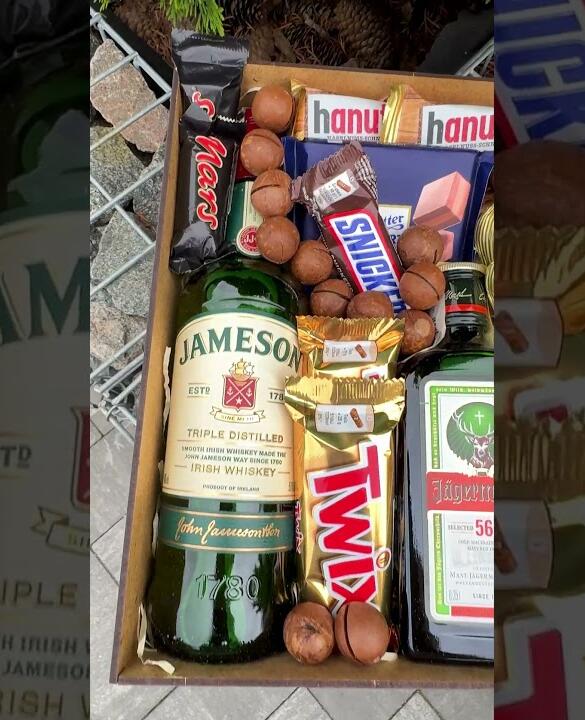 Подарочный набор бокс для него "Jameson & Jager Box" №174