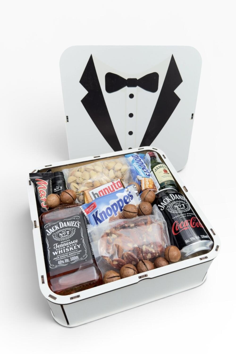 Подарунковий набір бокс для нього «Nut & Whiskey Box» №140