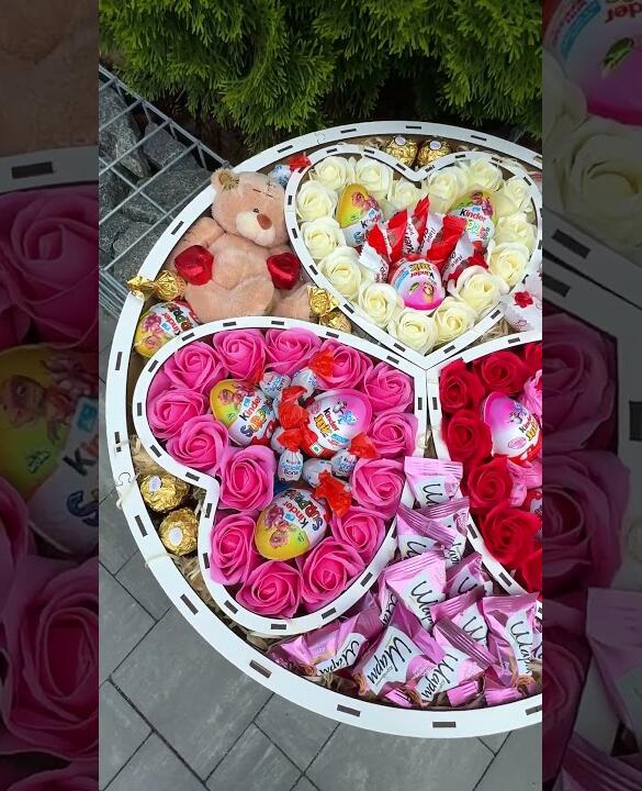 Подарунковий набір бокс для неї «Three Hearts of Love» №160