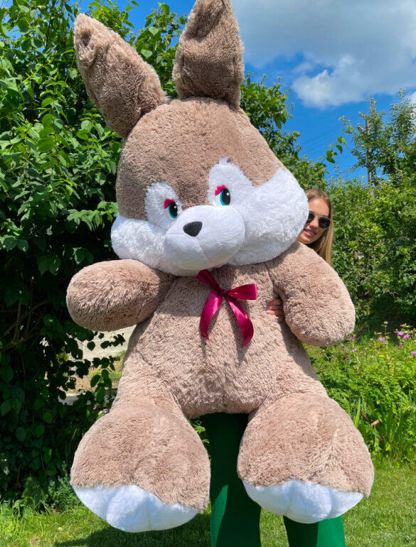 Плюшевий зайчик 200 см Капучино
