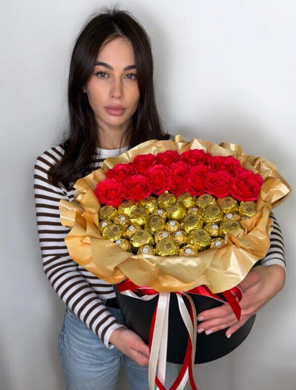 Букет з дубайського шоколаду та Ferrero Rocher «Royal Dubai Bloom»
